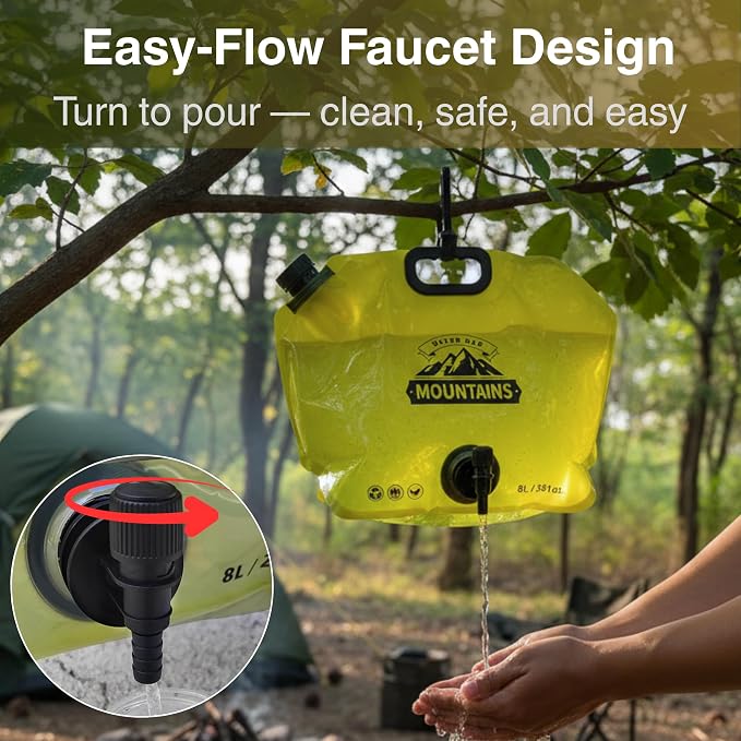 Camping Water Container 2 Gallon Collapsible Water Jug - Image 4