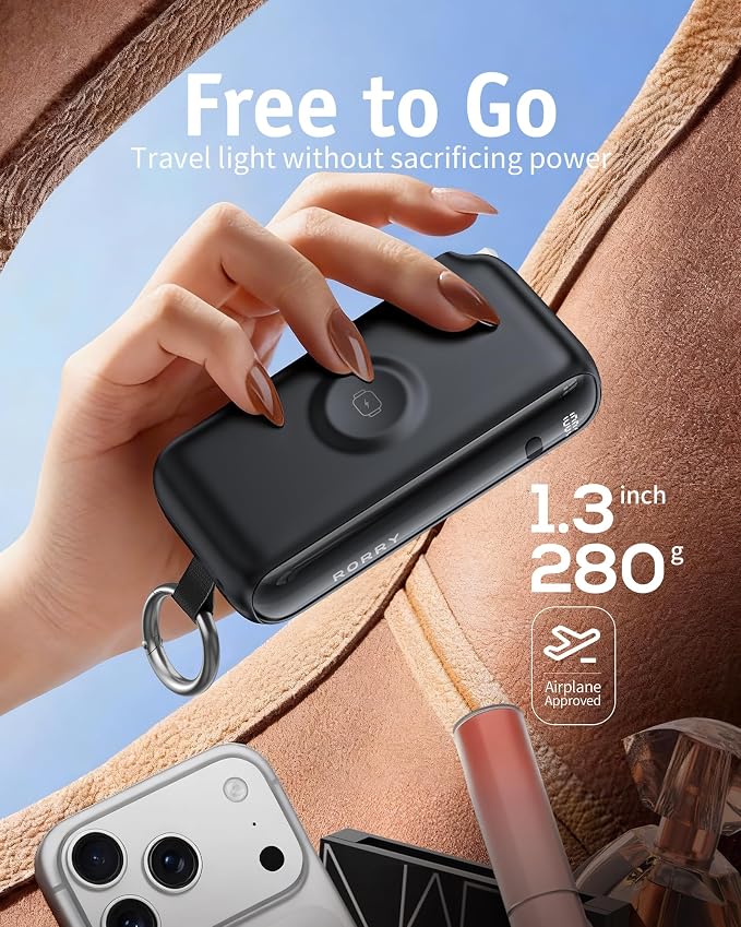 RORRY Flow Portable Charger, 10000mAh 40W Fast Charging Power Bank - Image 3