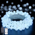 JMEXSUSS 100 LED White String Lights Indoor, Connectable Globe String Lights by JMEXSUSS