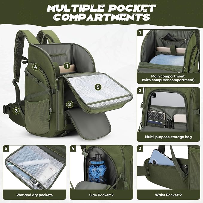 Maelstrom Tactical Backpack for Men, Water Resistant 40L Military Backpack - Image 2