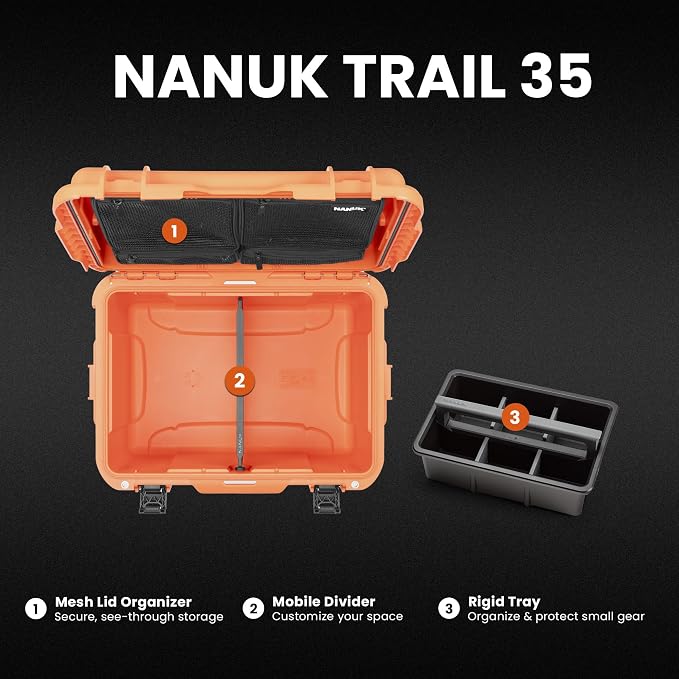 NANUK Trail 35 – 38.8 L Waterproof Gear Case – Modular Cargo Case - Image 2