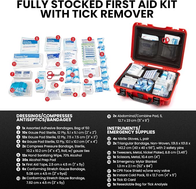 NANUK 910 Waterproof First Aid Kit 146pcs – Durable, Pre-Stocked First Aid - Image 2