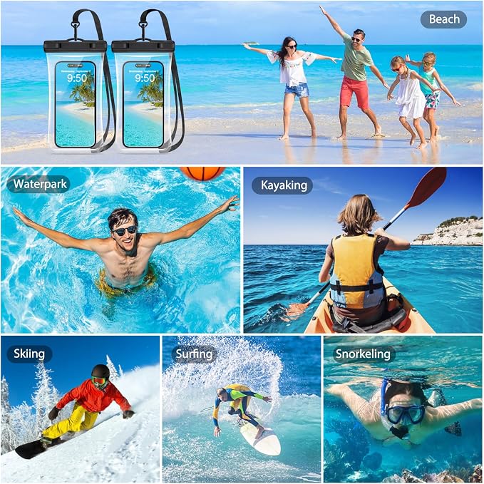 PEDVSTY Waterproof Phone Pouch 2 Pack, IPX8 Waterproof Phone Case - Image 5