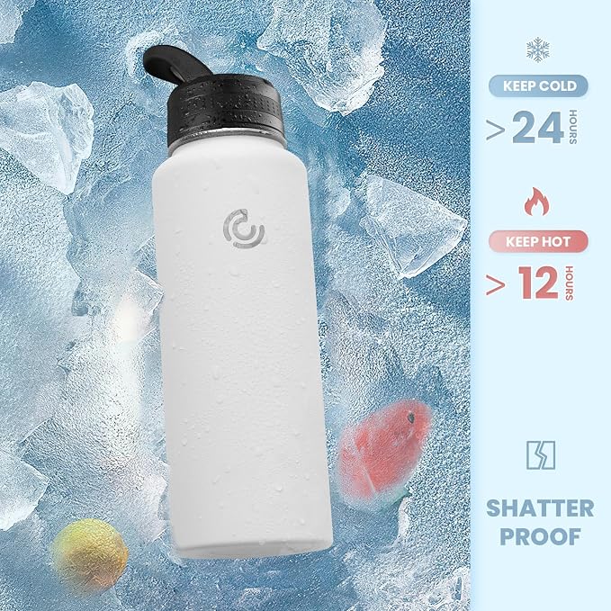 COKTIK 32oz Sports Water Bottle, Stainless Steel Water Bottle - Image 4