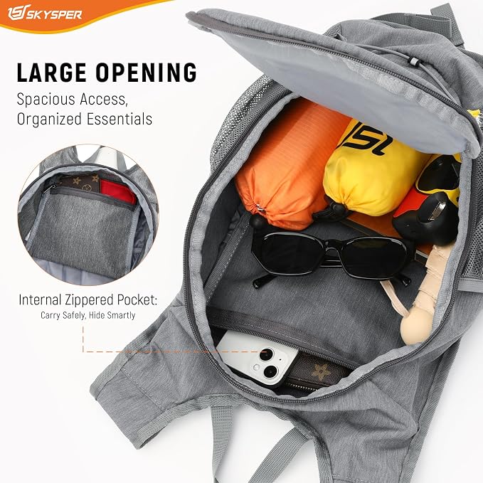 SKYSPER 15L/20L Foldable Hiking Backpack Lightweight Packable Travel Daypack - Image 2