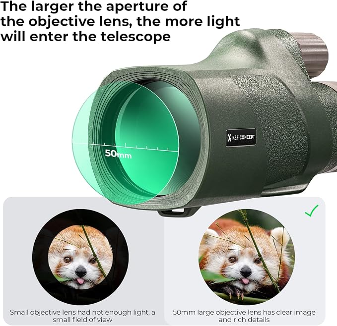 K&F Concept® 12X50 Monocular Telescope - Image 3