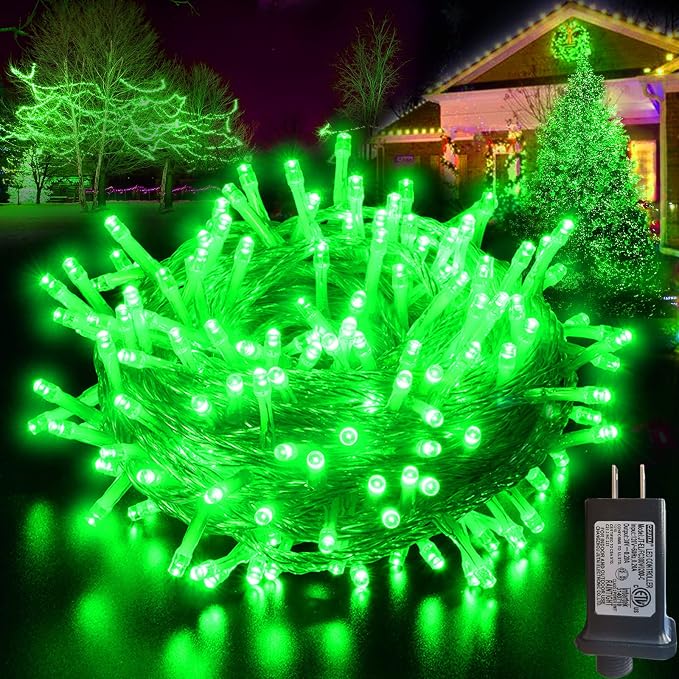 Green String Lights Outdoor Decoration, 66 ft 200 LED Green St. Patrick's Day - Image 7