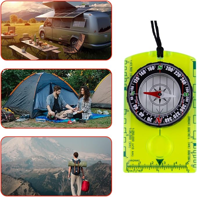 Abvsdu 2 Pieces Orienteering Compass, Superior Hiking Survival Compass - Image 4