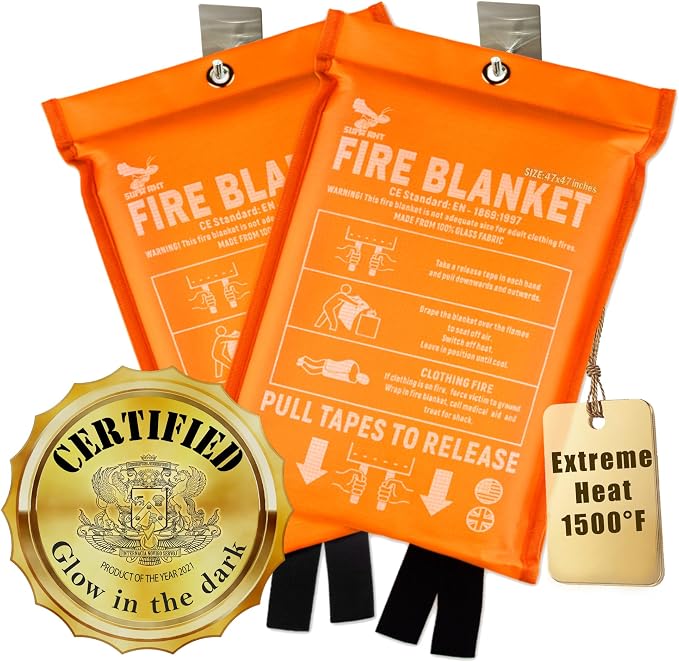 Fire Blanket - 1500F CE Certified Emergency Fire Blanket by SupaAnt