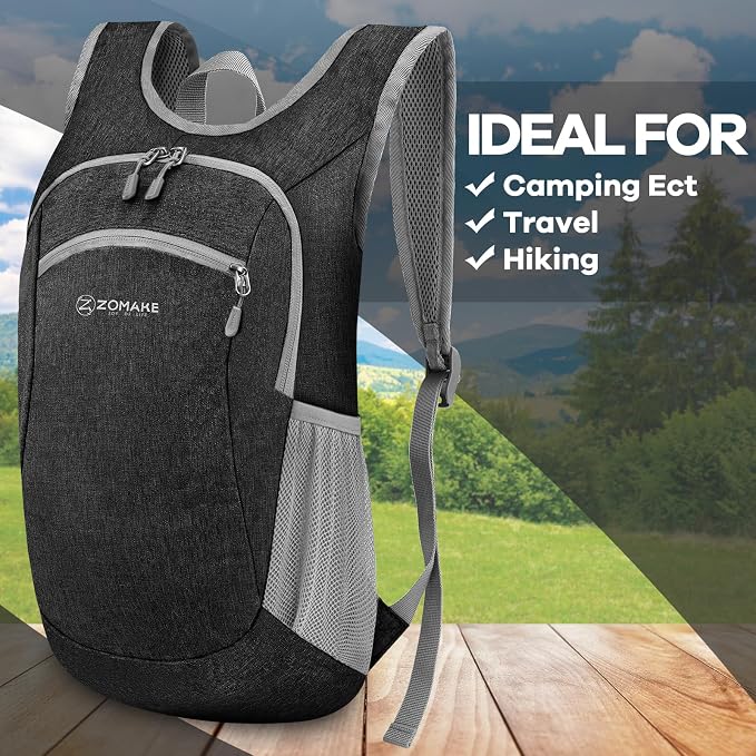 ZOMAKE Ultra Lightweight Packable Backpack 10L, Small Foldable Backpacks Hiking - Image 6