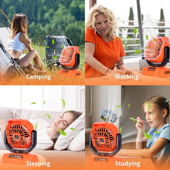 AVV 20000mAh High Speed Portable Camping Rechargeable Fan - Image 7
