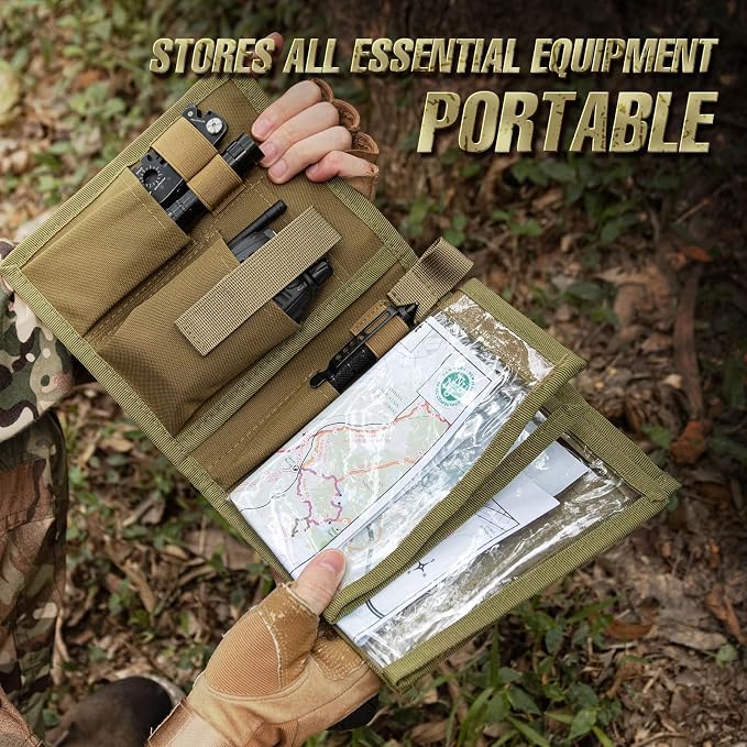 KOSIBATE Map Case, Military Map Protector, Water-Resistant Map Pouch Holder - Image 4
