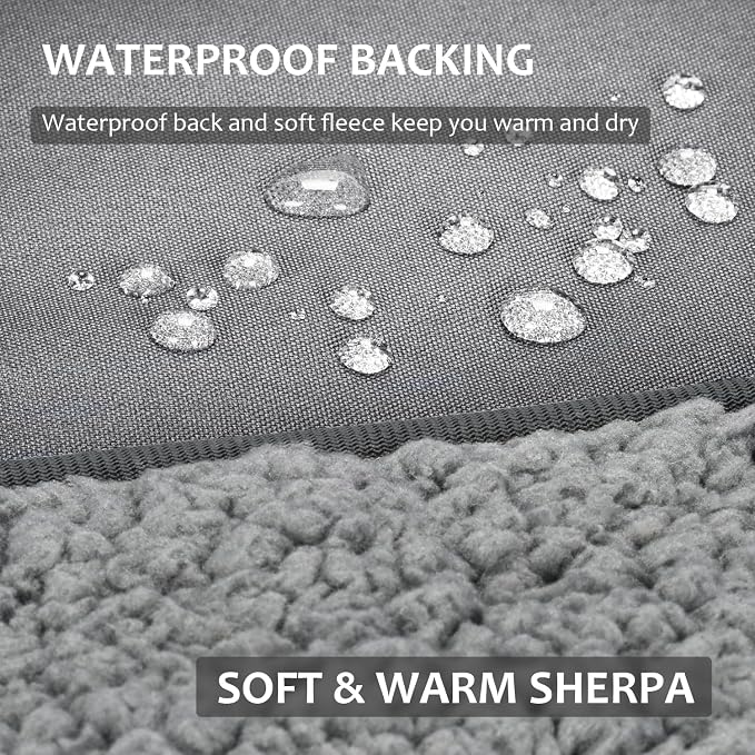 Tirrinia Large Waterproof Outdoor Blanket, Soft Warm Windproof Stadium Blanket - Image 2