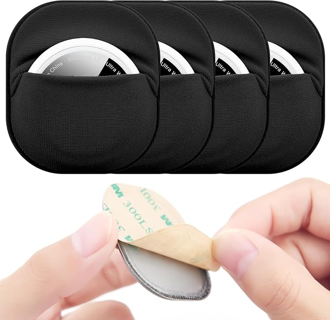 4 Pack for Airtag & Moto Tag Sticker Adhesive Mount, for Apple AirTags 1st & by DDJ