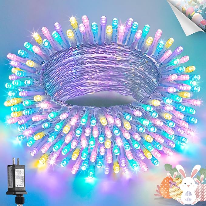 JMEXSUSS 200 LED Easter Lights Outdoor Indoor by JMEXSUSS