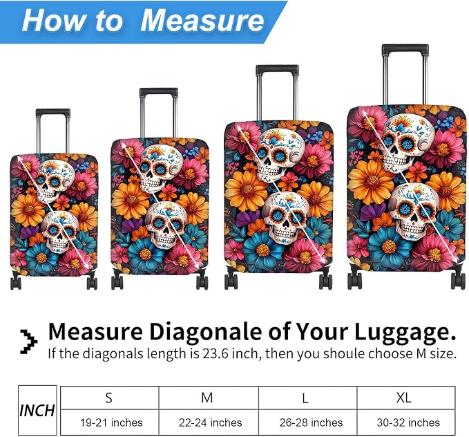 Luggage Cover Protector for 22-24 Inch Suitcases, TSA Approved Elastic Travel - Image 2