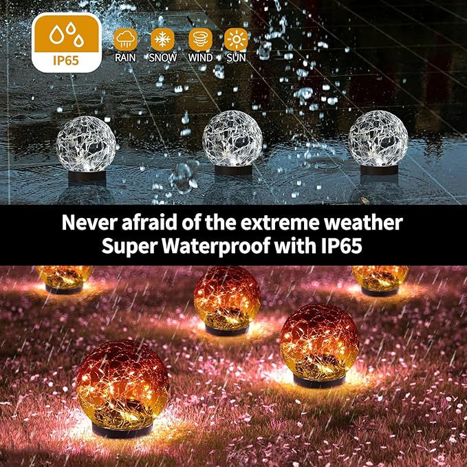 JKIMK Solar Globe Lights Outdoor Waterproof-Solar Balls - Image 3