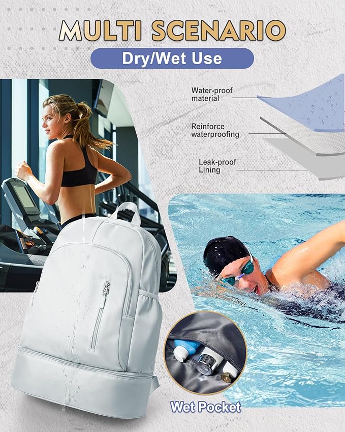 Gym Backpack for Women Men, Lightweight Gym Bag - Image 5