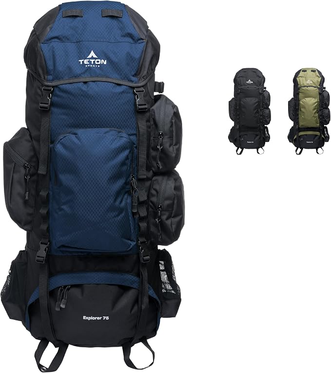 Teton 75L Explorer Internal Frame Backpack by Teton
