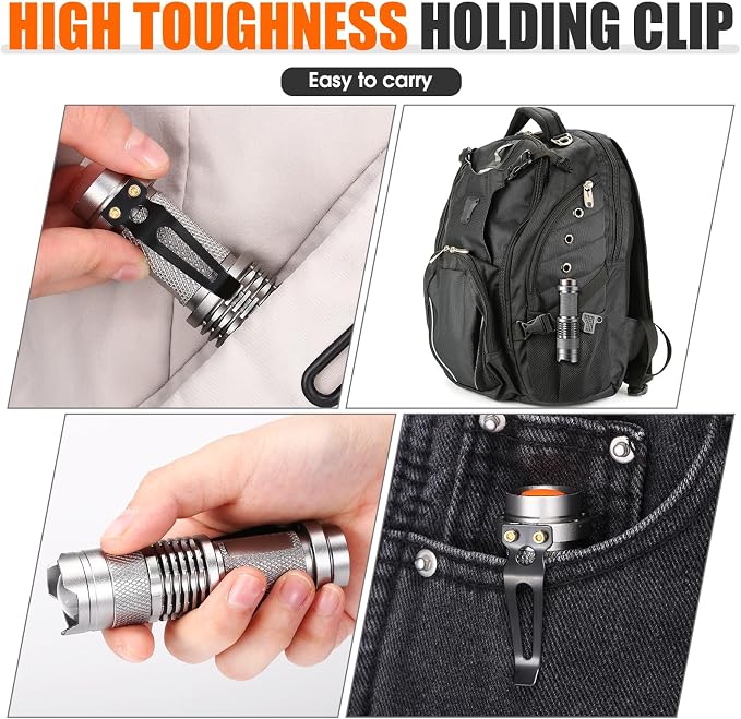 Fumete 20 Pieces LED Flashlight Mini 3 Mode Tactical Torch Small Water - Image 6