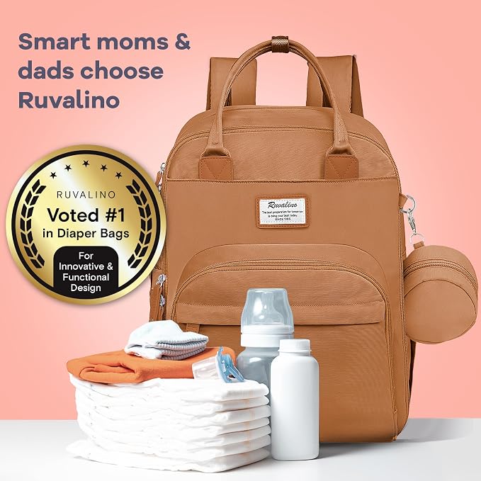 RUVALINO Diaper Bag Backpack-Multifunction Baby Travel Bag - Image 6