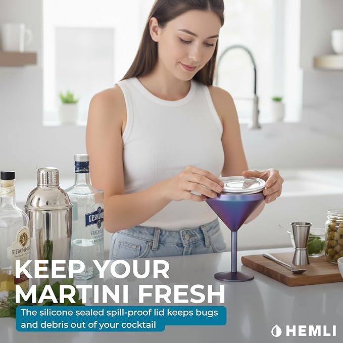 Martini Glass, Stainless Steel Insulated Martini Tumbler, Cocktail Cup - Image 6