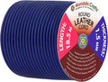 Mandala Crafts Round Genuine Navy Blue Leather Cord by MandalaCrafts