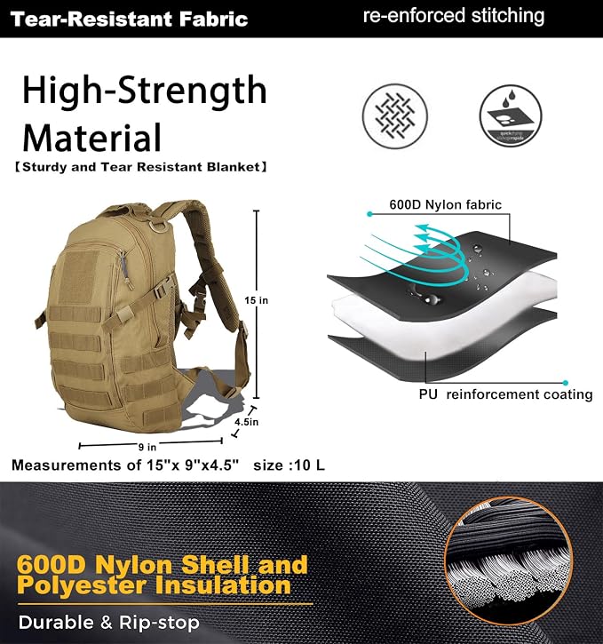 Miramrax 12L Small Backpack Day Pack - Image 2