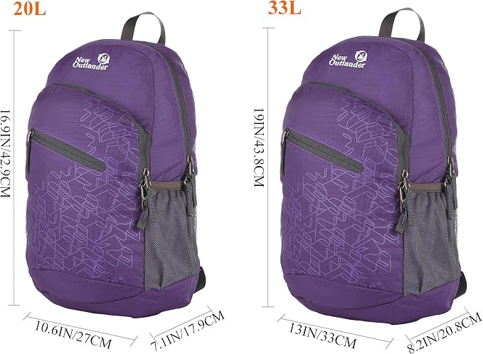 Outlander Packable Handy Lightweight Travel Hiking Backpack Daypack - Image 6