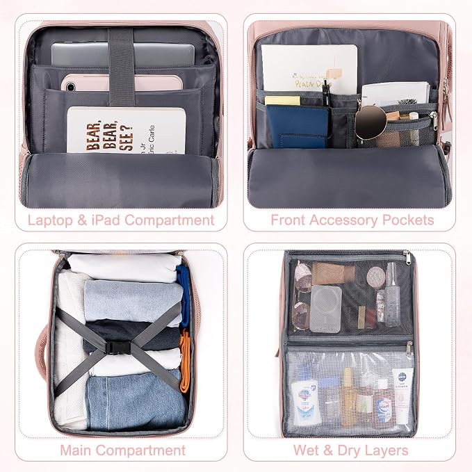 Sinaliy Travel Backpack for Women, Flight Approved Carry On Backpack - Image 7