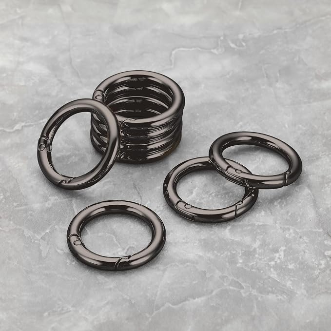 Gkeygo Key Ring Clip, 4/5 Inch Keychain Rings, 8 Pack Round Carabiner Clip - Image 8