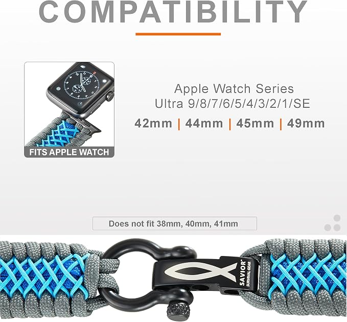 Savior Survival Gear Paracord Watch Band, Compatible - Image 3