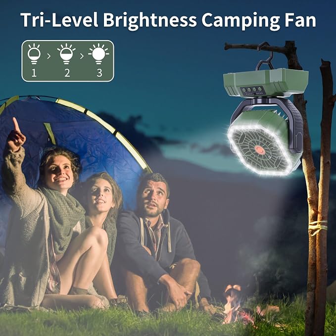 AVV 20000mAh High Speed Portable Camping Rechargeable Fan - Image 3