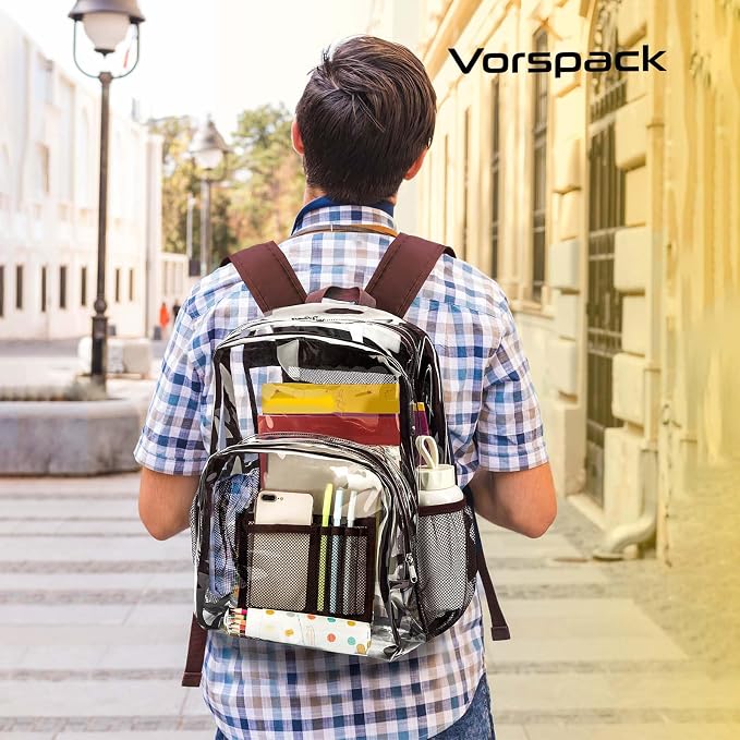 Vorspack Clear Backpack Heavy Duty PVC Transparent Backpack - Image 6