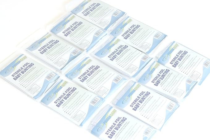 Primacare CB-6835-CS Pack of 12 Sterile Foil Baby Bunting Blankets - Image 7