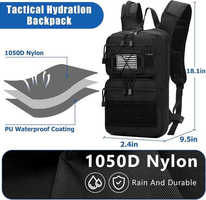 1050D Tactical Hydration Backpack - Image 5