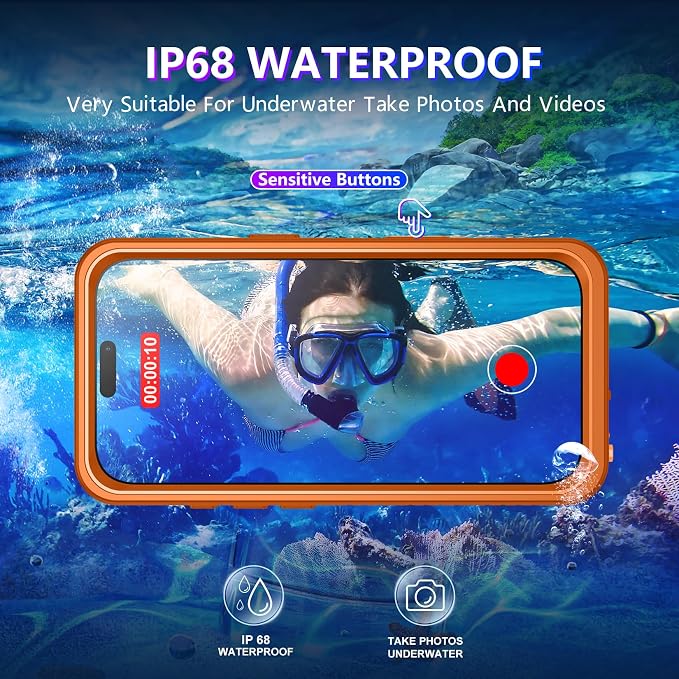 Temdan Compatible with iPhone 17 Pro Max Case, Waterproof Built-in Screen & - Image 2