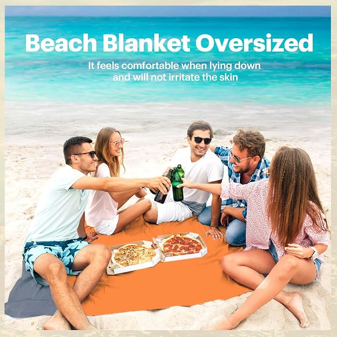 EASYFUN Beach Blanket Sandproof Oversized, Portable Picnic Mat - Image 5