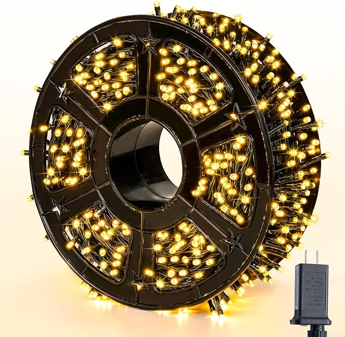 JMEXSUSS 229ft 700 LED Christmas Lights Outdoor, Christmas Tree Lights Plug in by JMEXSUSS