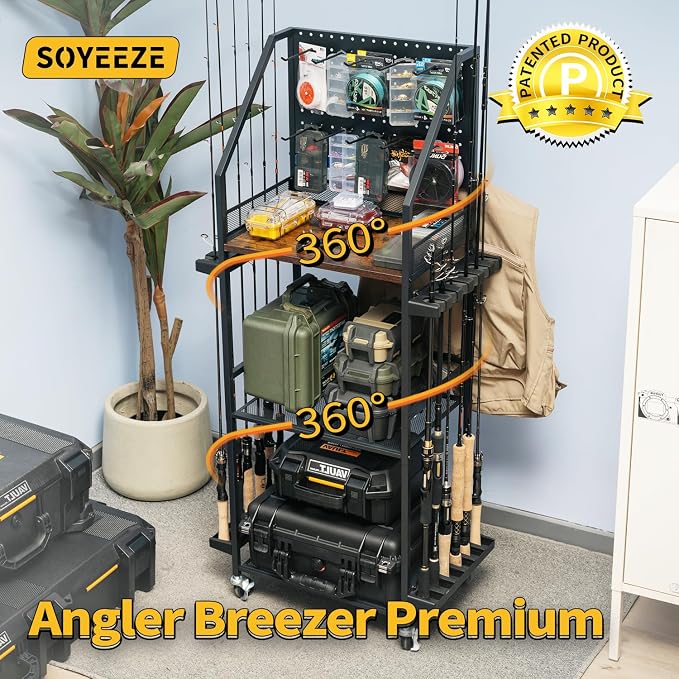 SOYEEZE Fishing Rod Holders for Garage - Image 6