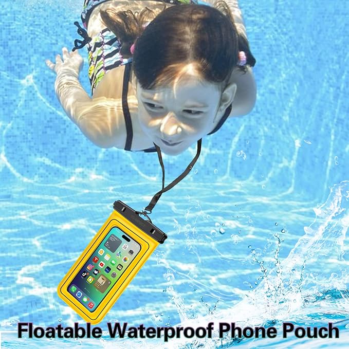 Floatable 3 Pack Multicolor Universal IP68 Floating Waterproof Phone Pouch - Image 8
