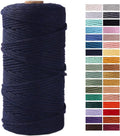 Dark Blue Cotton Macrame Cord, 3mm x 109Yards, Crafts & Decorative Projects by AestheticDesignforYou