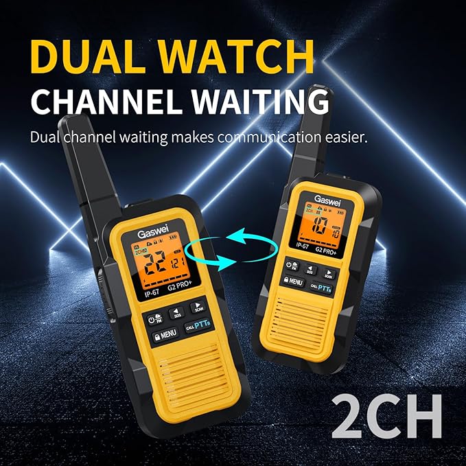 Gaswei G2pro+ IP67 Waterproof Floating Heavy Duty Walkie Talkies Long Range - Image 6