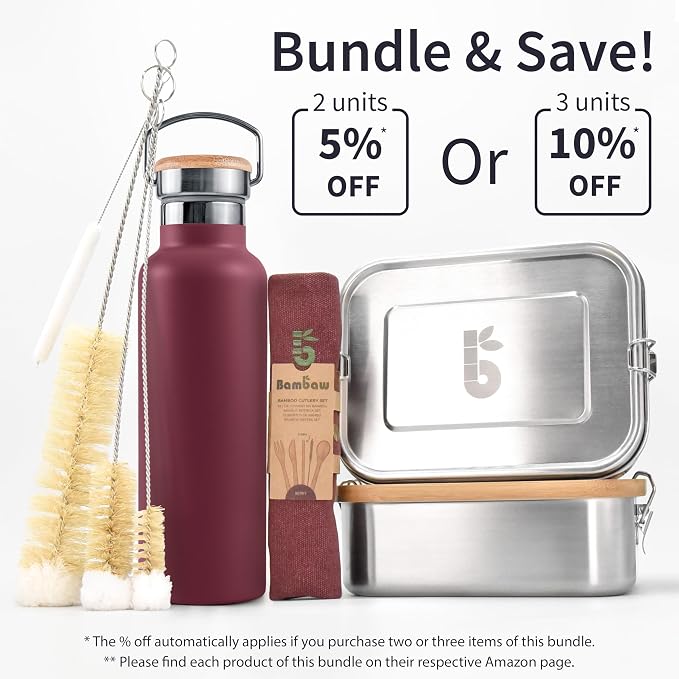 Bambaw 24 oz Insulated Water Bottle, Reusable Stainless Steel Water Bottles - Image 8