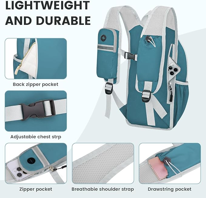Small Hiking Backpack 10L-Lightweight Packable Foldable Backpack - Image 3