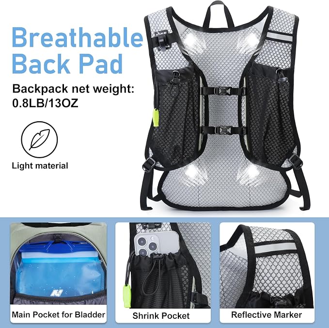 Lightweight Hydration Backpack, Running Backpack - Image 3