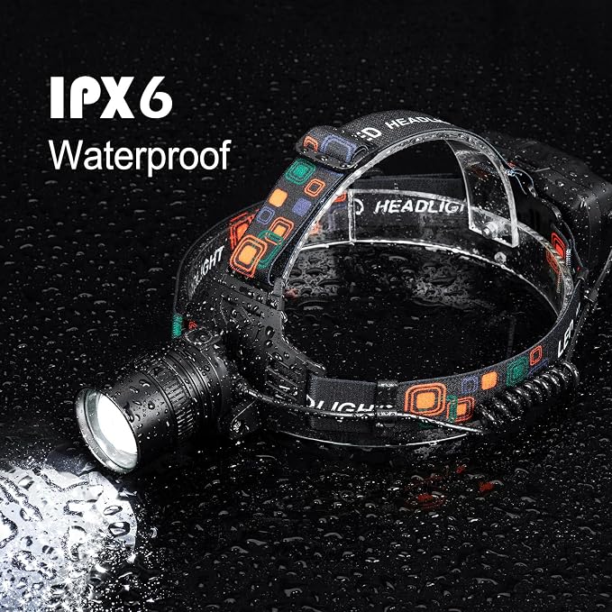 Rechargeable Headlamp 2Pack, 99000 Lumens Super Bright LED Head Lamp - Image 6