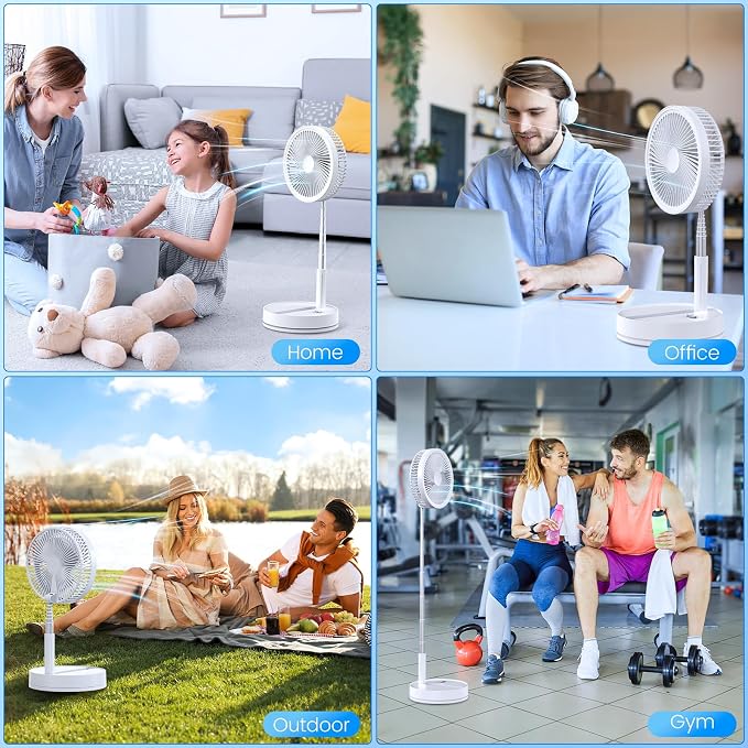 Portable Foldable Rechargeable Oscillating Fan - Image 9