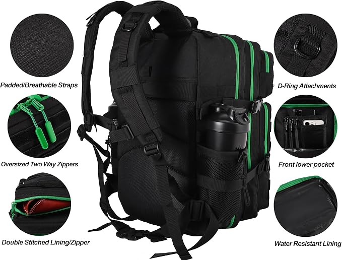 LHI Military Tactical Backpack for Men and Women 45L Army 3 Days Assault Pack - Image 4