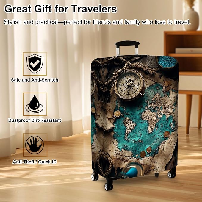 Luggage Cover Protector for 19-20 Inch Suitcases, TSA Approved Elastic Travel - Image 7